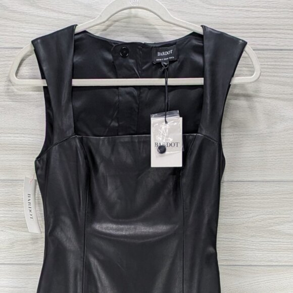 NEW Bardot | Jolie Vegan Leather Midi Dress - Picture 5 of 9